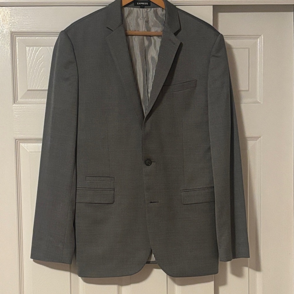 Express Gray Sport Coat Classic Style. 38 Slim. PERFECT BRAND NEW CONDITION